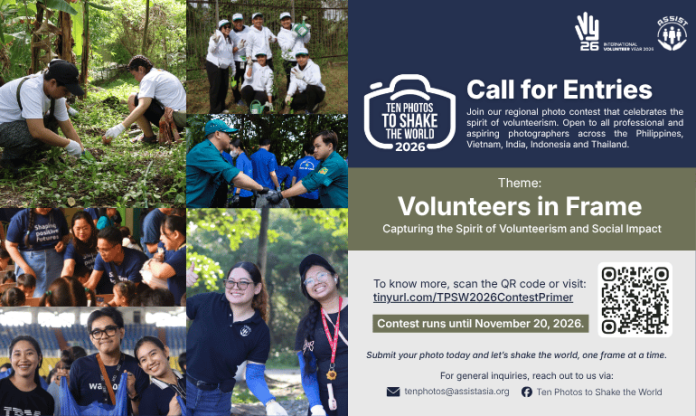 Call for Photo Entries for 'TPSW 2026', Celebrating Volunteerism in Asia