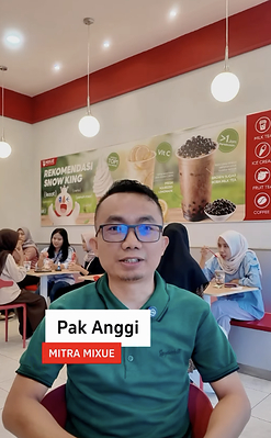 Mr Anggi, Mixue Indonesia Franchise Owner. Mr Anggi, Mixue Indonesia Franchise Owner.
