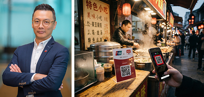 Left: Andrew Jong, HLB’s Managing Director of Personal Financial Services; Right: HLB customers can now scan & pay at over 120 million UPI and Weixin Pay QR-enabled merchants in China Left: Andrew Jong, HLB’s Managing Director of Personal Financial Services; Right: HLB customers can now scan & pay at over 120 million UPI and Weixin Pay QR-enabled merchants in China