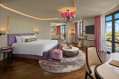 An art-inspired guest room at Hotel Royal Hoi An – The Legacy By The River, reflecting the hotel’s timeless yet contemporary design. An art-inspired guest room at Hotel Royal Hoi An – The Legacy By The River, reflecting the hotel’s timeless yet contemporary design.