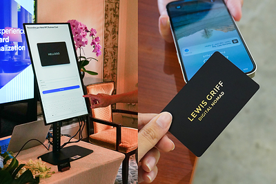 One Good Card NFC live printing kiosk for events One Good Card NFC live printing kiosk for events