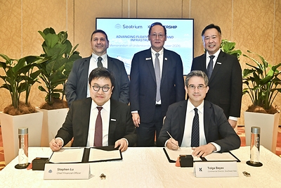 Karpowership and Seatrium mark the announcement of the Memorandum of Understanding (MoU) to Jointly Develop Floating Power Solutions and Digital Infrastructure. From left to right – Orhan Remzi Karadeniz, CEO of Karpowership, Mr. Stephen Lu, Chief Financial Officer, Seatrium, Dr. Tan See Leng, Singapore’s Minister for Energy, Trade and Industry (Energy and Industry), Mr. Tolga Bayav, Commercial Director, Southeast Asia, Karpowership, Chris Ong, CEO of Seatrium. Photo Credit: Seatrium Karpowership and Seatrium mark the announcement of the Memorandum of Understanding (MoU) to Jointly Develop Floating Power Solutions and Digital Infrastructure. From left to right – Orhan Remzi Karadeniz, CEO of Karpowership, Mr. Stephen Lu, Chief Financial Officer, Seatrium, Dr. Tan See Leng, Singapore’s Minister for Energy, Trade and Industry (Energy and Industry), Mr. Tolga Bayav, Commercial Director, Southeast Asia, Karpowership, Chris Ong, CEO of Seatrium. Photo Credit: Seatrium